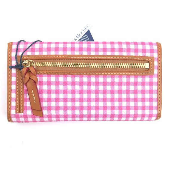 Dooney & Bourke Bags Dooney Bourke Pink Gingham Wallet Poshmark